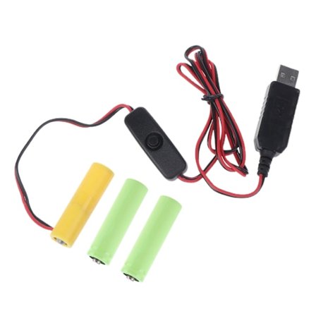 USB Power Converter DC-Buck Boost Battery Eliminator Udskift 3X 1,5V AA-batterier til LED-lys Radio elektronisk legetøj