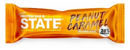 State Drinks Protein+ Bar Peanut Caramel Orange 50 g, Sport & Velvære, Protein & Energi, Energi- Og Proteinbarer