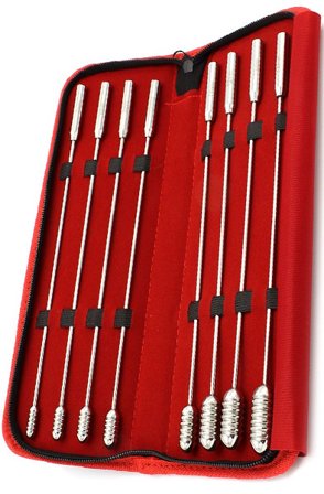 Urethral Sound Dilator mit gerillten Perlen 8-teiliges Set