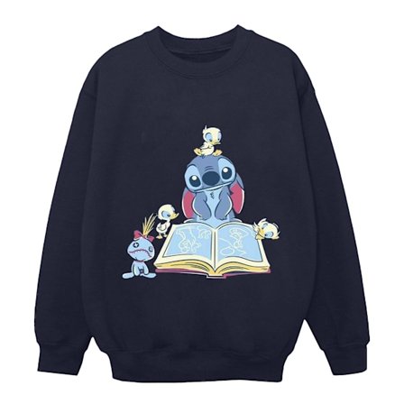 Disney Dam Lilo & Stitch Läser En Bok Sweatshirt 5X