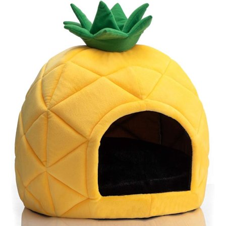 Komfortabel kjæledyrseng varm hule rede soveseng ananasformet