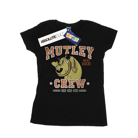 Wacky Races Dam/Dam Mutley Crew Bomull T-shirt M Svart