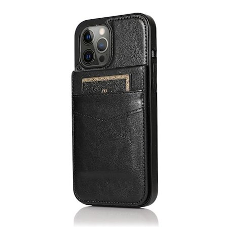Flip Card Slot Læder Telefon Cover til Samsung Galaxy A71 - Sort