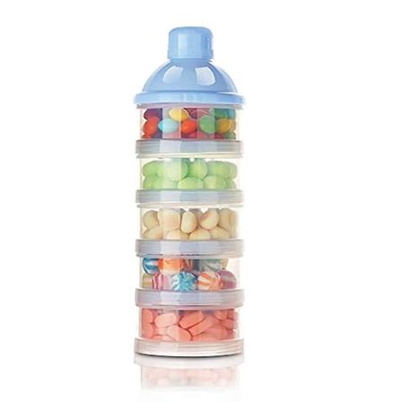 Mælkepulverdispenser, Formel Mælkepulver Ske til 5 Lag, Spædbarnsformel Mælkepulver Spædbarnsmadboks Bærbar Mælkeboks & Udendørs Snack Rejse