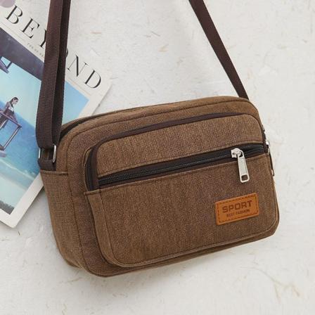 Midjeväska för män och kvinnor, biljettväska, plånbok, affärsskuldra, reseväska, brun