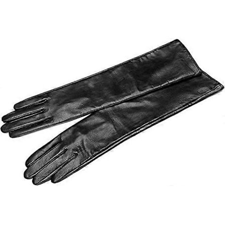 Lange skinnhansker for kvinner, vinter, berøringsskjerm, opera, aftenkjole, kjøring, albuelengde, hansker for damer, 1 sett svart