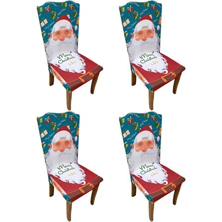 Jule Stolebetræk - Sæt med 4 Strækbare Stolebeskyttere, Polye