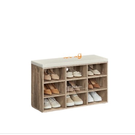 Rootz Shoe Bench med lagerplads - Skohylde med sæde - Indgangsbænk - Rumbesparende design - 30,4 cm x 78,6 cm x 48,1 cm