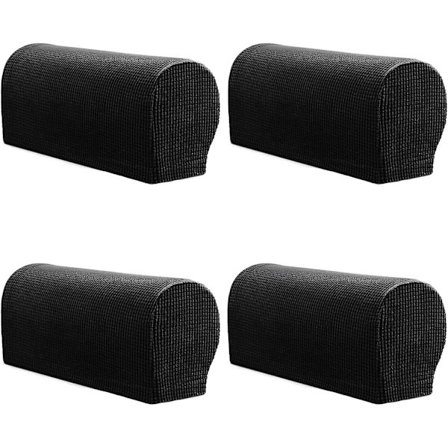 4st Stretch Fåtölj Soffa Cover Anti-Slip Soffa Stol Cover (svart)