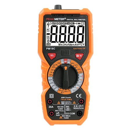 PM18C AC DC Digital Multimeter Automatisk Digital Elektrisk Tester Berøringsfri Voltmeter Amperemåler Ohmmeter Spændingsdetektor Hold med 