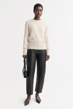 Soft Goat - Classic Crewneck - Women cashmere sweater - M - Feather White