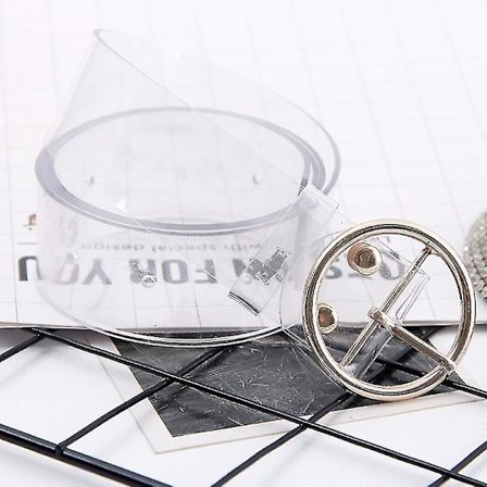 Dam bälte genomskinligt bälte med spänne bred midjeband