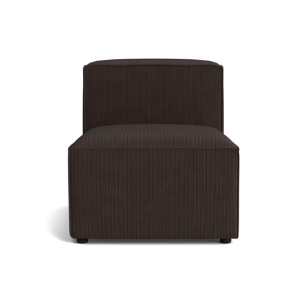 Lissabon Mørkebrun Sædemodul Sofa - Holdbar Modulsofa med Kvalitetsstof - 70x100x72cm - Krydsfiner Ramme & Flere Lag Skum