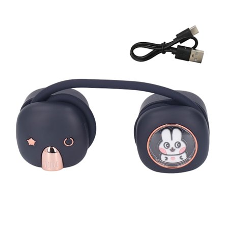 Hängande Nacke Bluetooth Högtalare Trådlös Portabel Mini Högtalare med LED-Ljus Utomhus Bläckblå