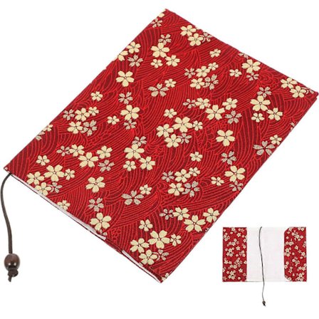 Bokomslag i stoff, håndlaget bokbeskytter, dekorativ bokdekor