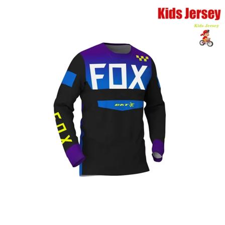 BAT FOX Kids Downhill-tröja Camiseta Enduro MTB-tröja Quick-Dry Barn Offroad DH Mountain Bike Motocross-tröjor KA-AL106 4XL
