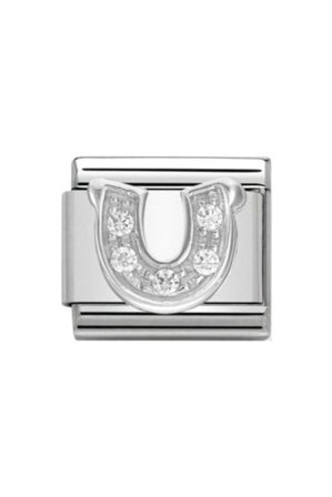 Symbols 925 Sterling Silver with CZ Horseshoe