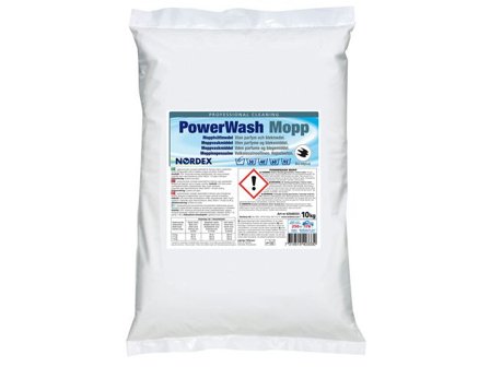 NORDEX PowerWash mopptvättmedel, användning i tvättmaskin, oparfymerat, 10kg - Lyreco - Städ och hygien - Tvättmedel och klädvård - Tvättmedel