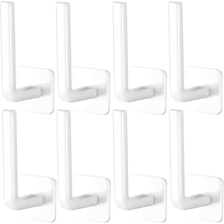 8 stk. Multifunksjonelle Veggkroker for Kleshenging, 3M Lim