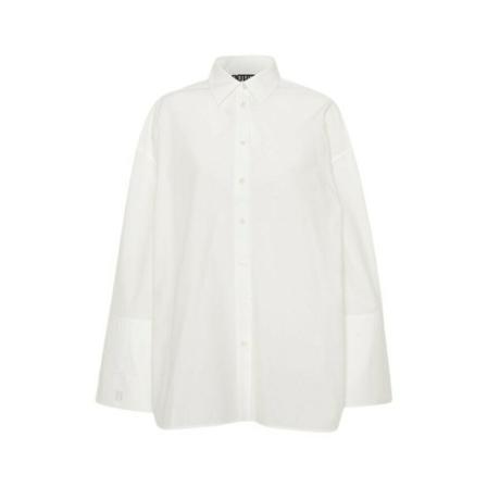 Rotate Birger Christensen Lipy Long Sleeved Shirt Hvid, Dame Skjorter