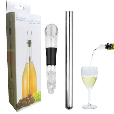 Vinkølerstang i rustfrit stål - 2 i 1 vinkølerstang, vinkølerstang, kølestang