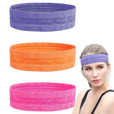 Skridsikre hårbånd Sporty pandebånd, fugttransporterende svedbånd til jogging yoga cykling fitness, (Kombination:mixstyle2;)