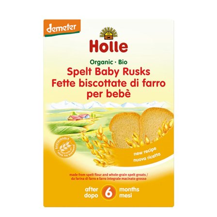 Holle Spelt tvebakker til baby 200 g, Helse & Madvarer, Brød, Kiks & Kager, Brød