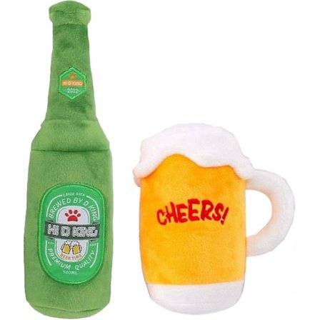 Ølkrus Ølflaske Pivelegetøj til Hunde, Pive Pive Hund Plyslegetøj Spoof, Ferie Kæledyrs Plyslegetøj til Mellemstore Hunde