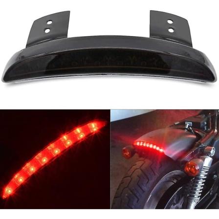 Savu Hienonnettu Lokasuojan Reuna Moottoripyörä 8 Led Punainen Stop Run Jarru Takavalo Harley Sportster Xl 883n 1200n Xl1200v Xl1200x 1kpl-musta