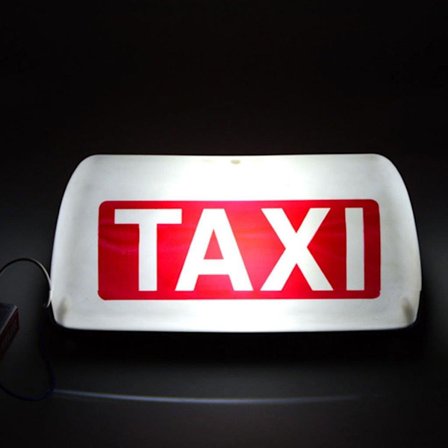 Magnetisk TAXI-skylt med belysning