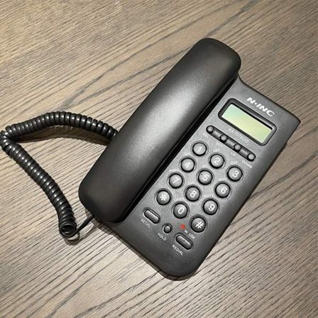 Telefon med ledning Skrivebord Fast telefon SVART