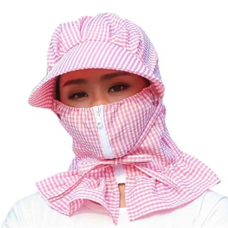 Dam Pläd Dammtät Solskydd Full Face Cover Sommar Ridhatt Cap