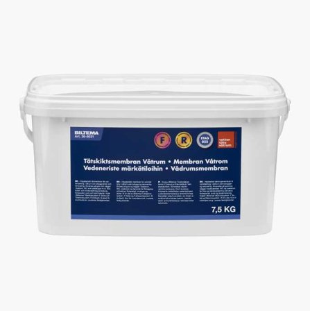 Grå Tätskiktsmembran Våtrum Högelastiskt 7,5 Kg Gummidispersion - Biltema