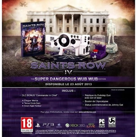 Videospel - Saints Row - IV - Samlarutgåvan - Dubstep Gun-replik - Johnny Gat-statyn - Bonus DLC