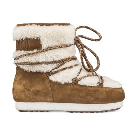 Moon Boot Women's Far Side Low Shearling Women lined boots Brown 39