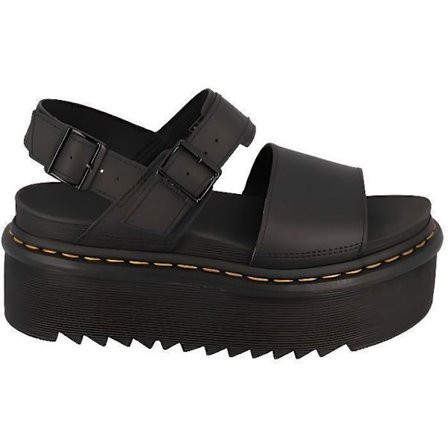 Plattform Sandaler - DOC MARTENS - VOSS QUAD - Svart - Läder - Justerbara Remmar