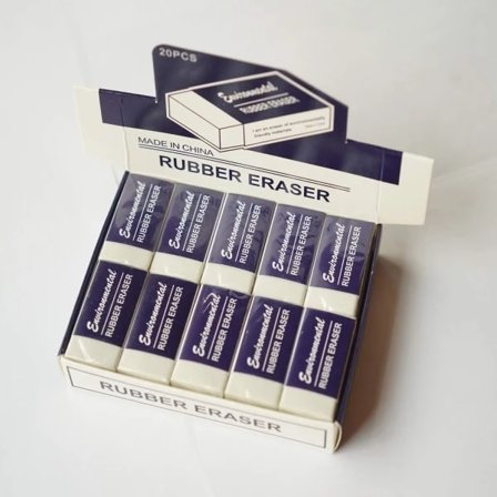 20-pak viskelædere, højkvalitets gummi viskelædere (hvide)