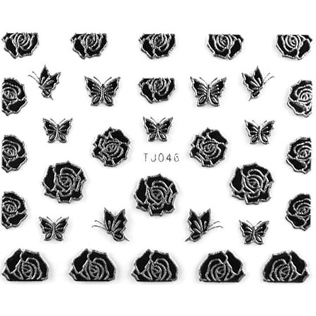 Vanddekaler - Sort tema - TJ046 - Til negle