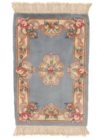 Kina 90 Line Matta Orientalisk Brun/Mörkgrå (Ull, Kina)