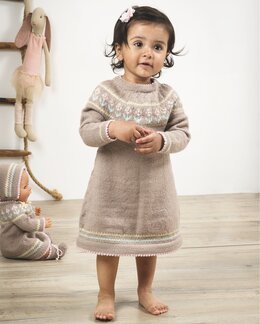 Strikkeoppskrift Kjole Rosa Lill - Viking of Norway