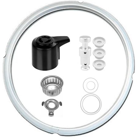 Varaosasarja Instant Pot Duo 5, 6 Quart Qt IP-DUO50 IP-DUO60 -malleille, sisältää höyrynpuristuskahvan, tiivisterenkaan, höyrynpuristusventtiilin ja 