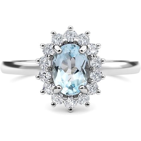 25 Sterling Silver Halo Ring för kvinnor och flickor i kambodjansk zirkon ädelsten smycken krom topas