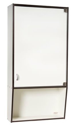 Skånebeslag Skåform 20 Lamin Baderomsskap 400 x 800 x 170 mm, svart forkant, Baderom