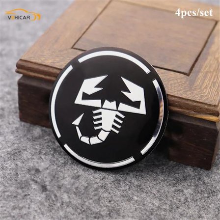 4 ST/SET Hjulnavkapsel Dekaler för Fiat 500 Abarth 56mm Bil Centerkåpa Navkapsel Dekal Logo Emblem Badge Dekoration