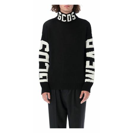 Gcds, Knitwear Cc 94M380030W Zwart, Heren, Maat:L