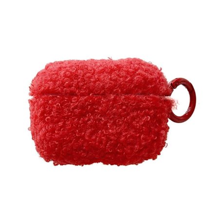 AirPods Pro 2 fodral i plyschstil med spänne - Röd