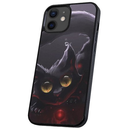 iPhone 12/12 Pro - Skal/Mobilskal Svart Katt