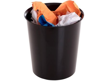 Papperskorg Archivo 2000 18 L svart - Lyreco - Kontorsmaterial - Till skrivbordet - Papperskorgar