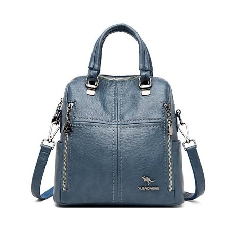 Høy kvalitet skinn kvinner ryggsekk skulder bag multifunksjon reise ryggsekk jenter skole vesker hot salg