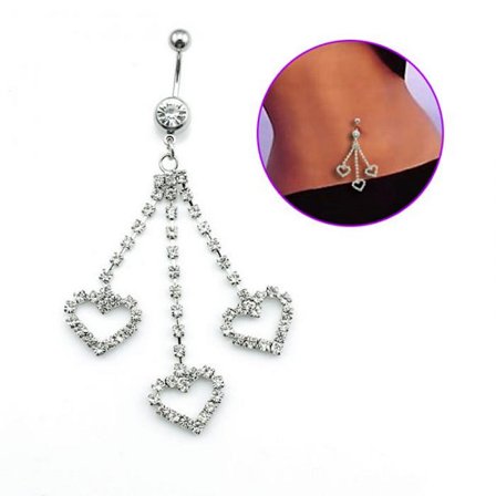 Navelsmycken 316L rostfritt stål